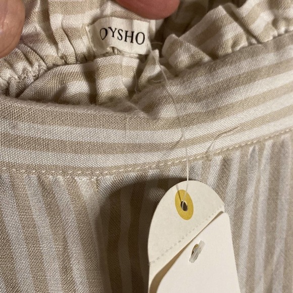 Oysho Striped Linen Pants New with Tag - Picture 4 of 4